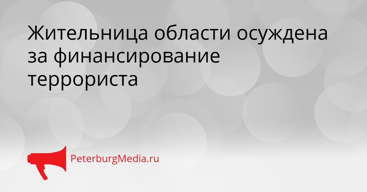 Жительница области осуждена за финансирование террориста Сгенерировано