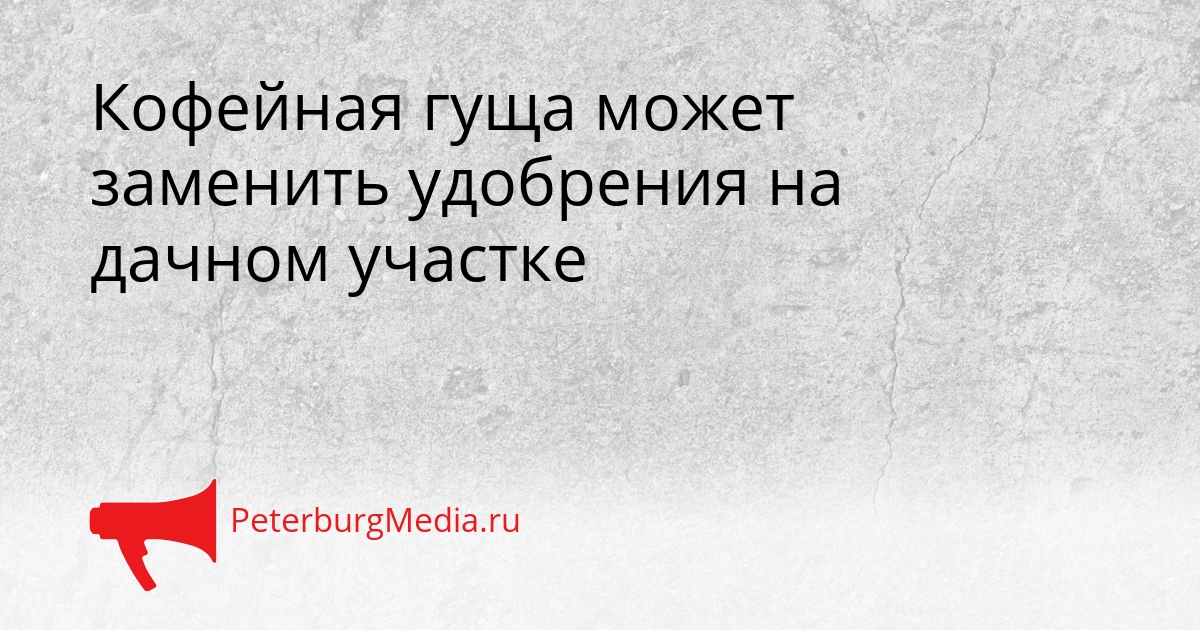 Кофейная гуща может заменить удобрения на дачном участке Сгенерировано