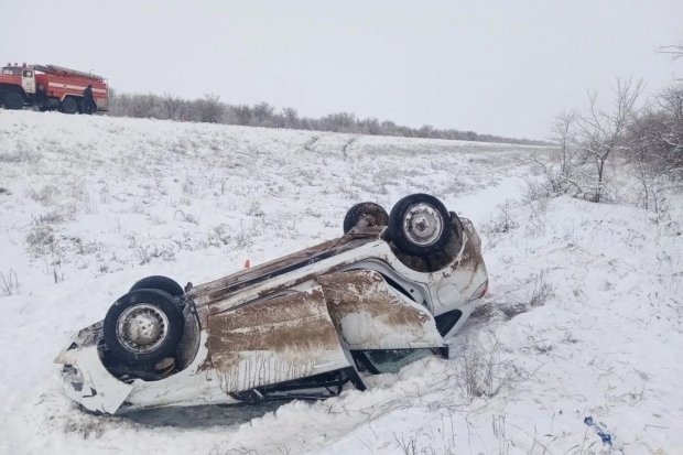Место ДТП ГУ МВД России по Волгоградской области.