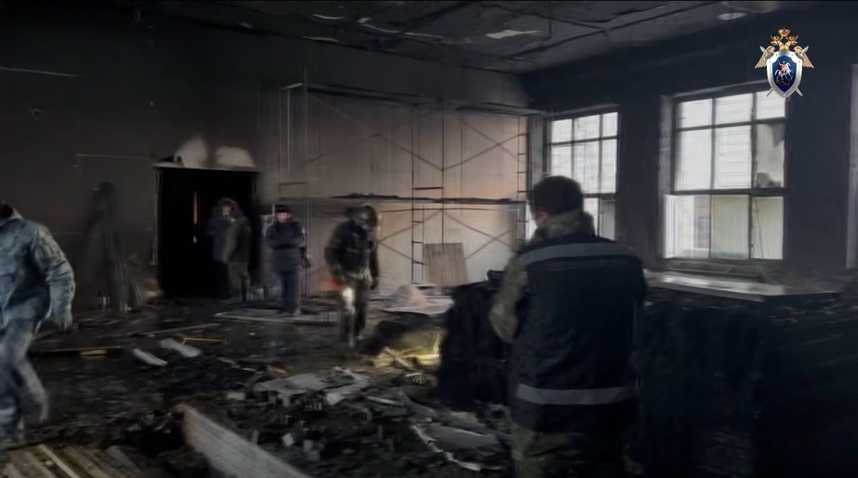 СК опубликовал видео последствий ЧП в учебном центре МВД в Сыктывкаре скрин из видео