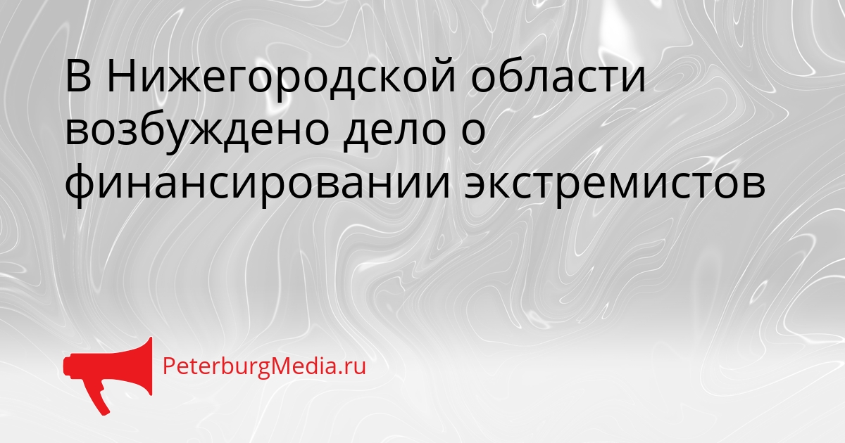В Нижегородской области возбуждено дело о финансировании экстремистов Сгенерировано