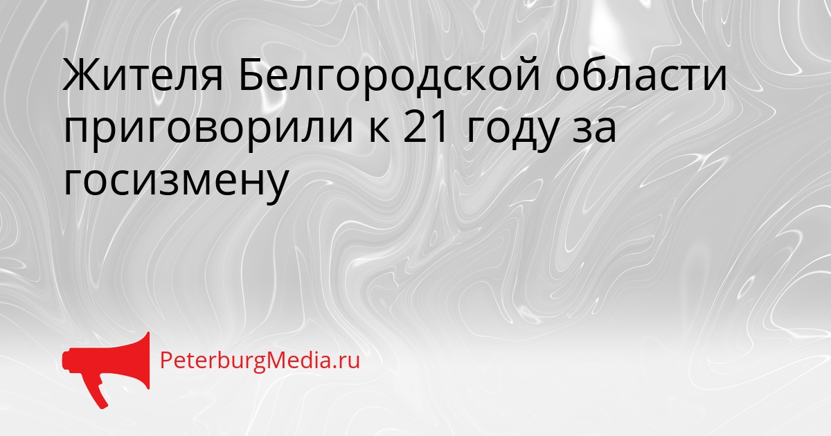 Жителя Белгородской области приговорили к 21 году за госизмену Сгенерировано