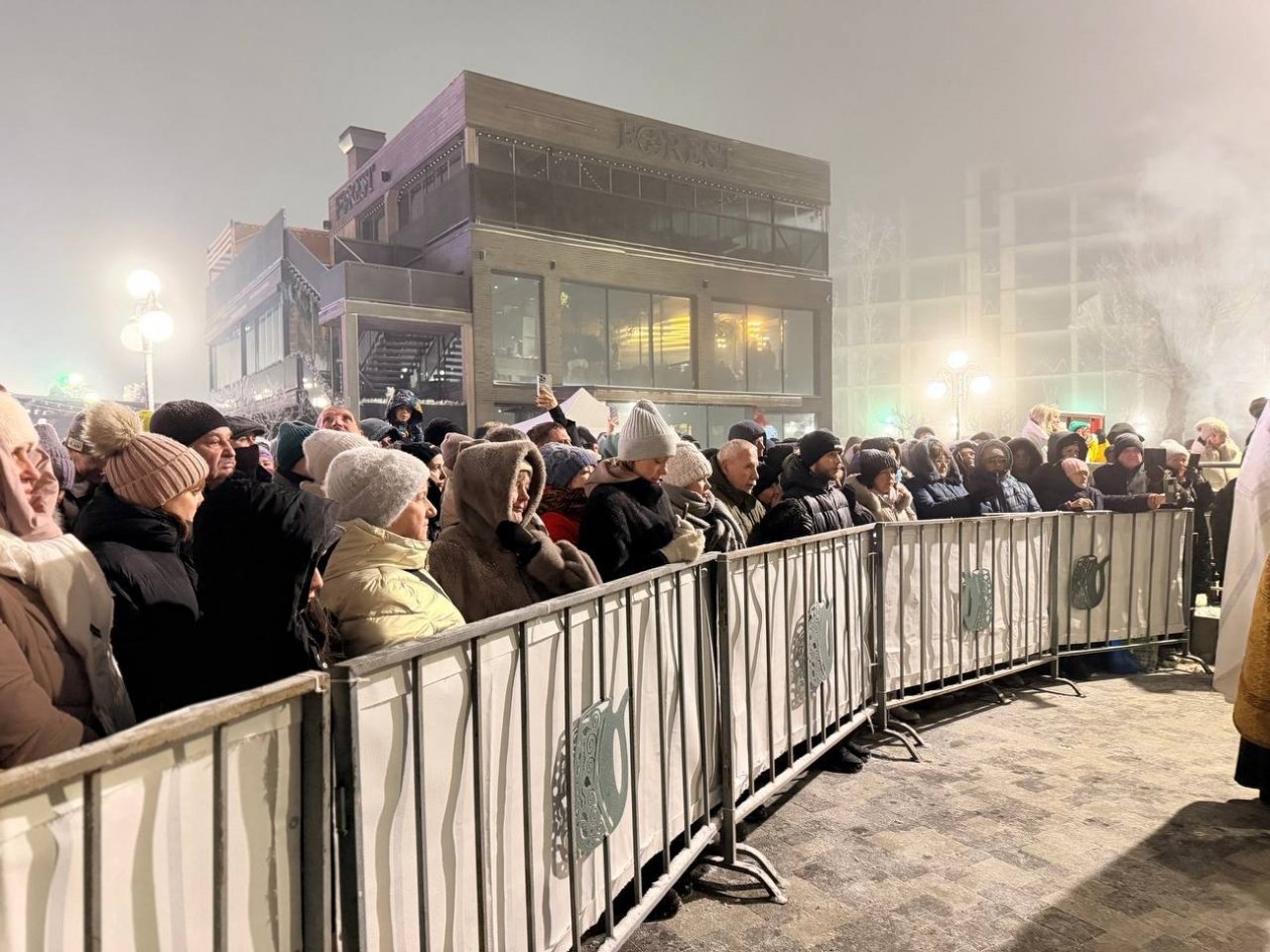 Рекордное число человек окунулись в купель на Крещение в Железноводске Соцсети Е. Бакулина