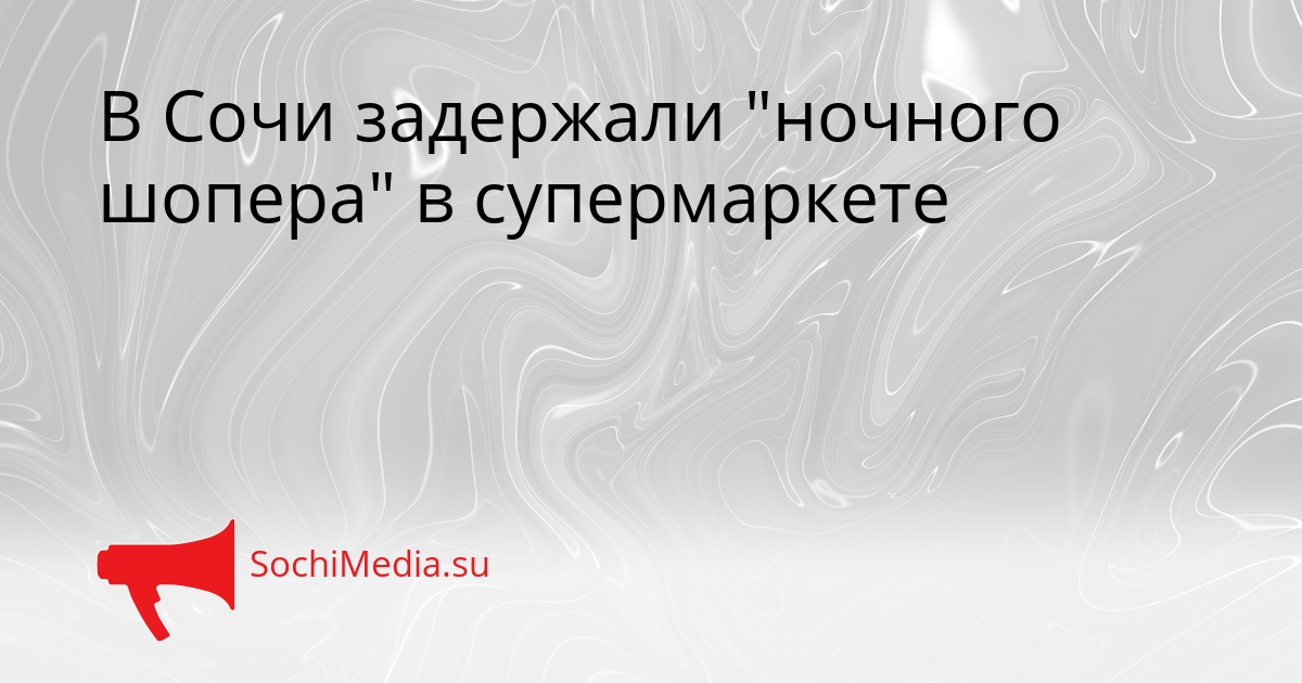 В Сочи задержали &quotночного шопера&quot в супермаркете Сгенерировано