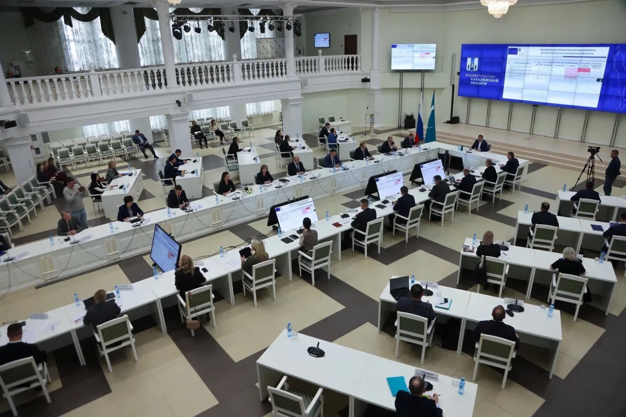 Заседание в правительстве Сахалинской области пресс-служба правительства Сахалинской области