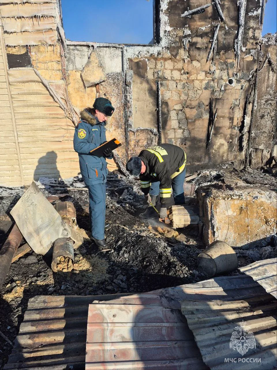 Пожар ГУ МЧС России по Забайкалью