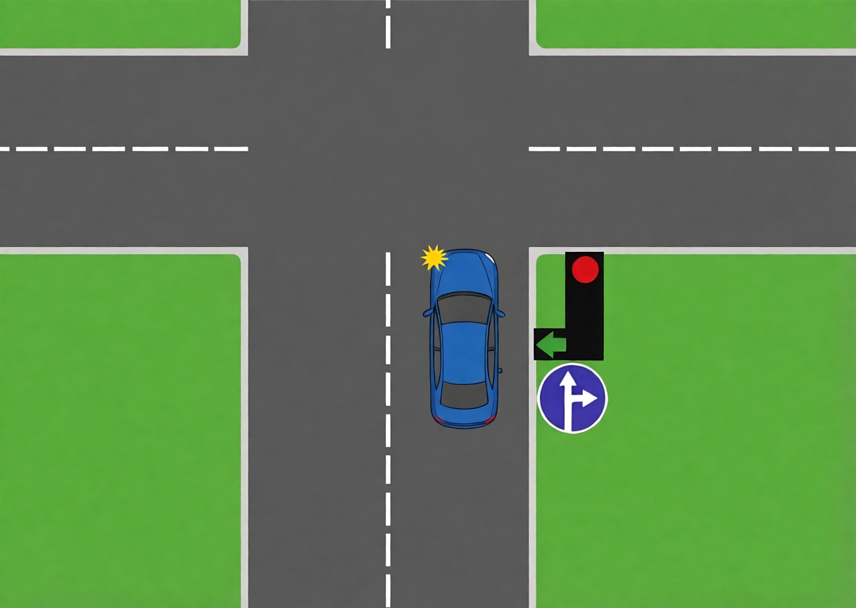 Светофор разрешает поворот, а знак - запрещает: как не нарушить ПДД ИИ Qwen (18+)
