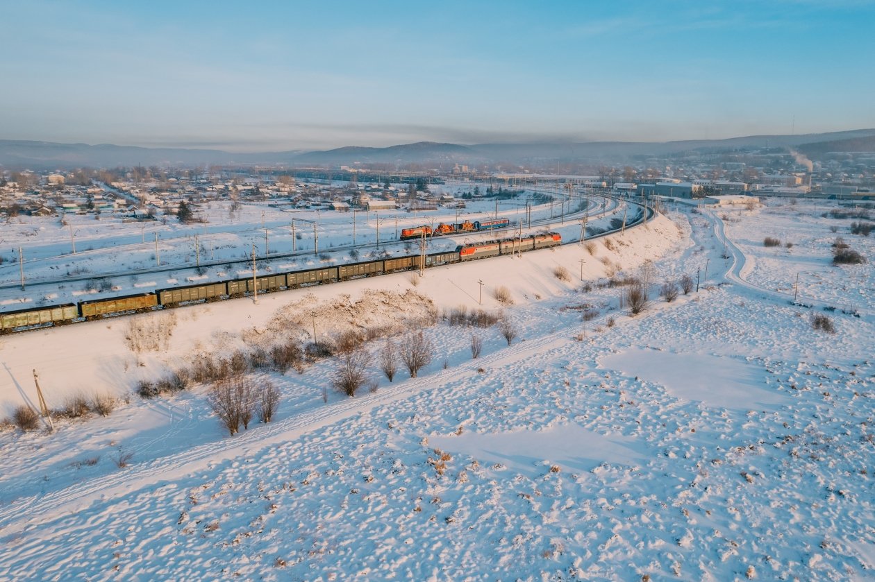 Грузовые поезда пресс-службы ЗабЖД