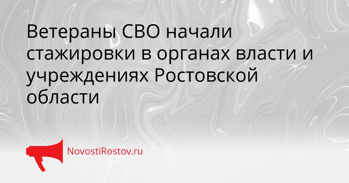 Ветераны СВО начали стажировки в органах власти и учреждениях Ростовской области Сгенерировано