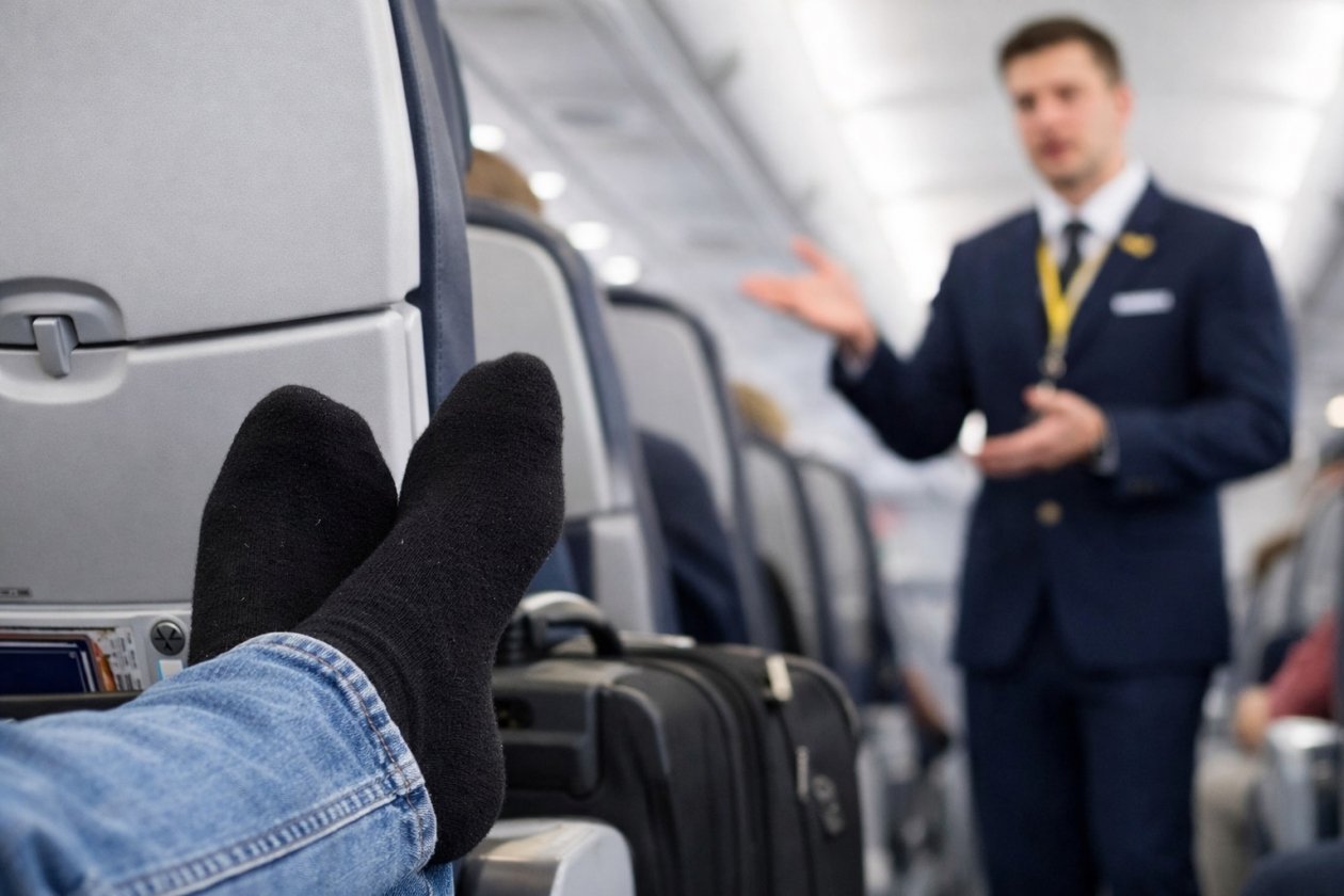 Почему нельзя надевать черные носки в самолет сгенерировано ИИ Qwenlm.ai (18+)