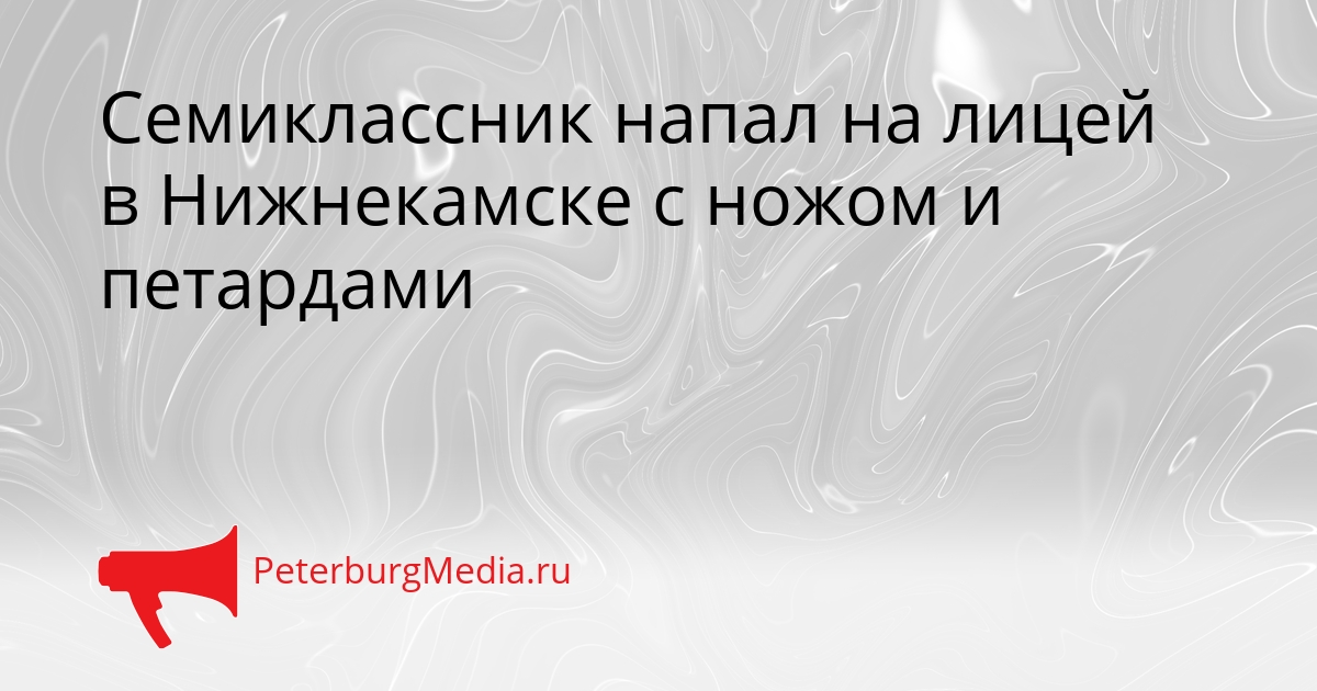 Семиклассник напал на лицей в Нижнекамске с ножом и петардами Сгенерировано