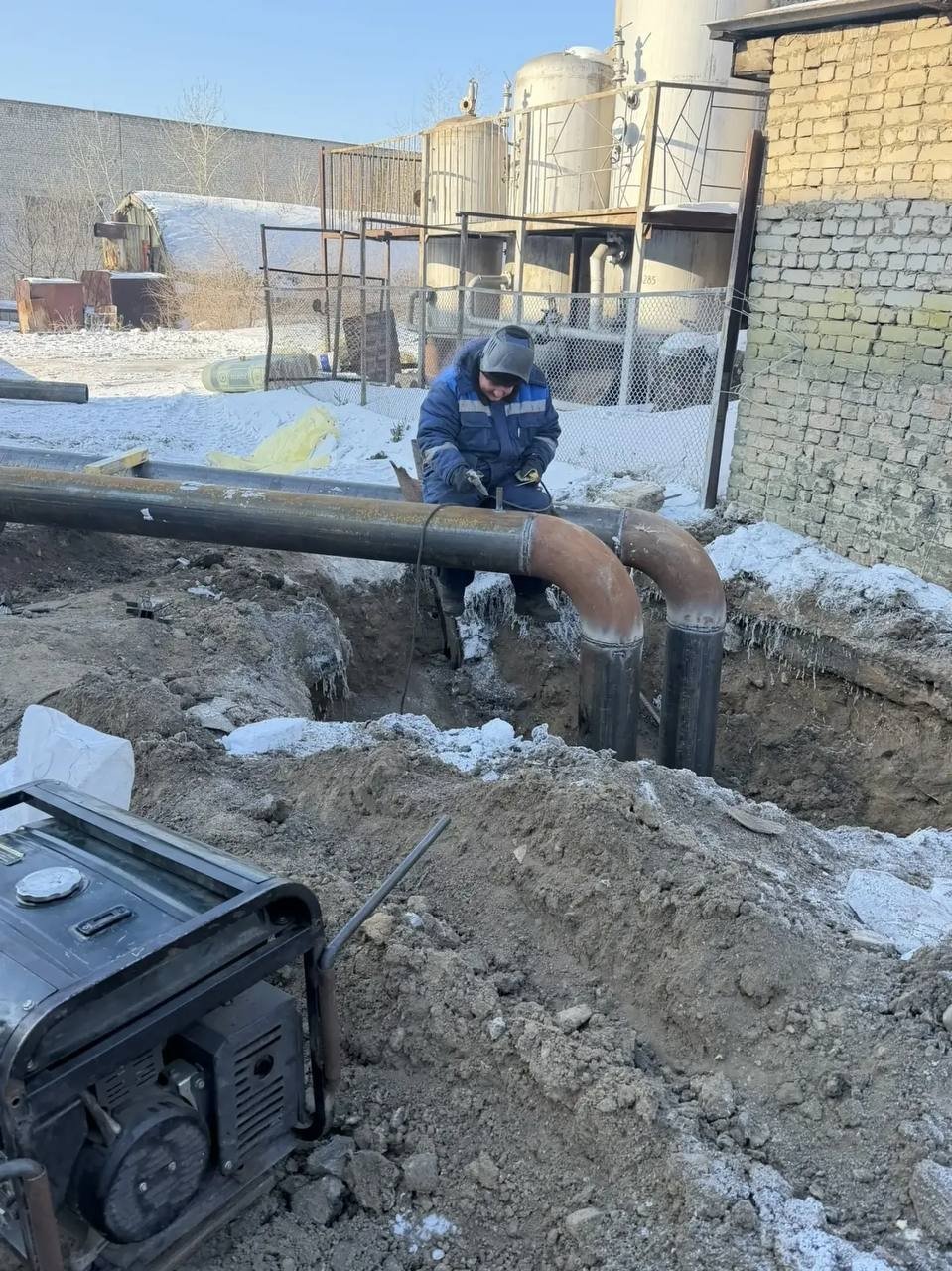 Ремонт теплотрассы пресс-службы МинЖКХ