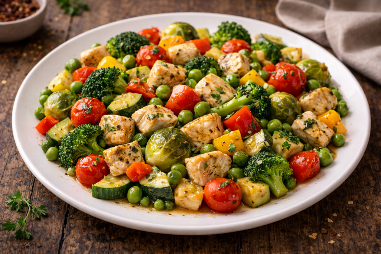 Нереально нежная курочка с овощами в духовке — вкусный и полезный ужин, пальчики оближешь Kandinsky 5.0 (18+)