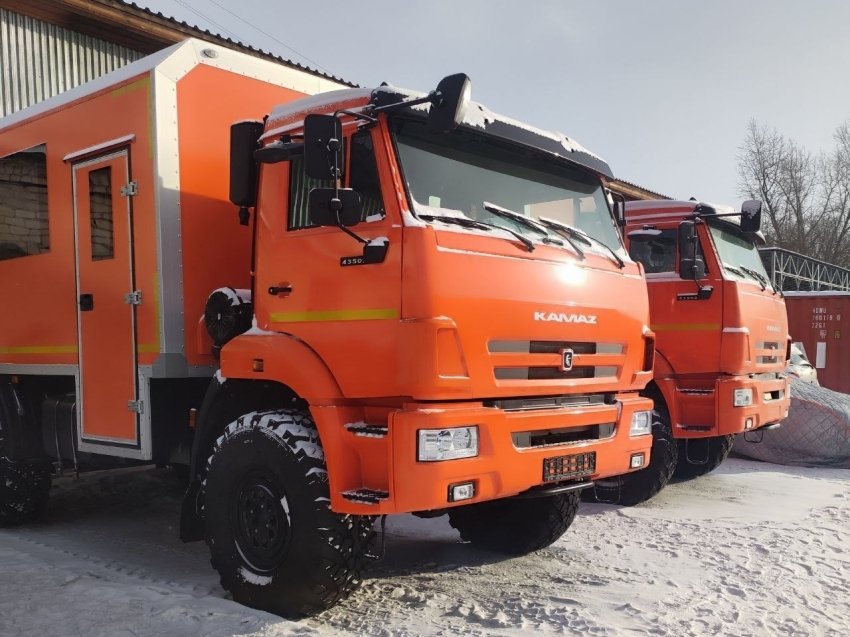 Новые &quotКАМАЗы&quot-вахтовки пресс-службы Минлеса Забайкальского края