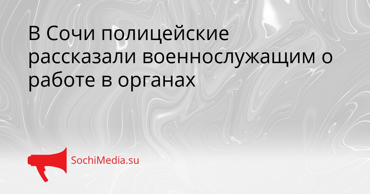В Сочи полицейские рассказали военнослужащим о работе в органах Сгенерировано