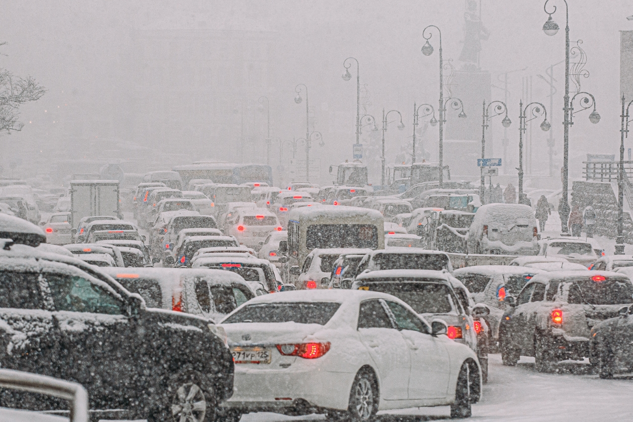 снег, метель, холод, зима, циклон, погода, пробка,  снегопад, осадки, прогноз, гололед, похолодание Мария Смитюк, ИА PrimaMedia
