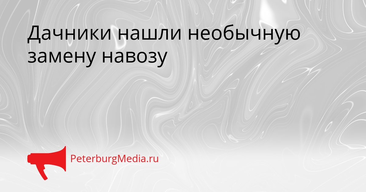 Дачники нашли необычную замену навозу Сгенерировано