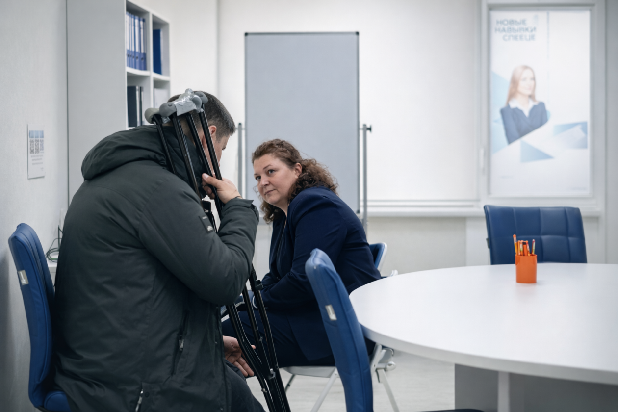 Прием гражданина с ОВЗ пресс-служба Кадрового центра Сахалинской области