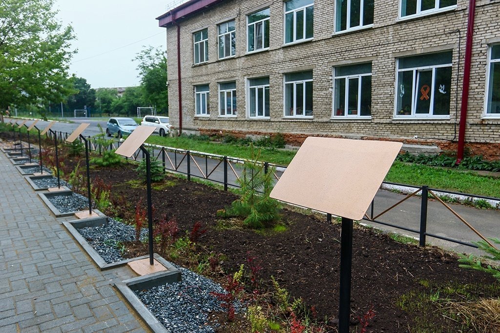 Сад Памяти в школе № 22 пресс-служба администрации НГО