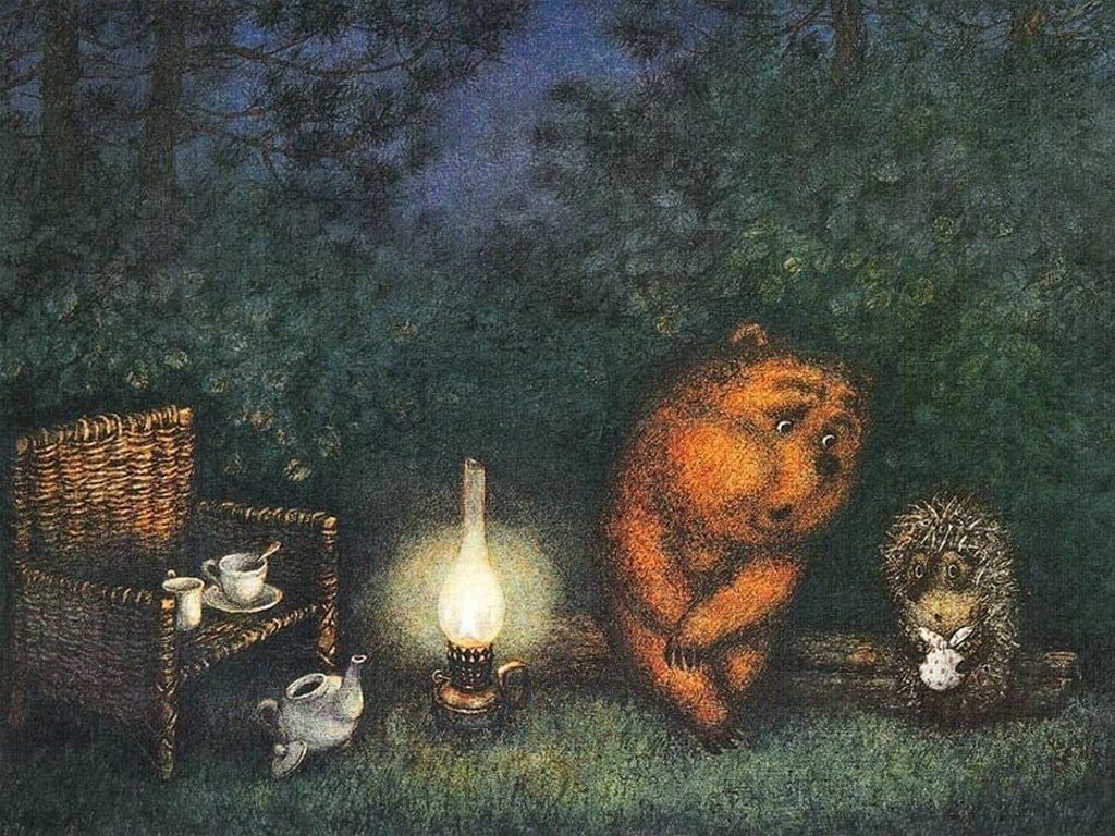 Ежик и Медвежонок смотрят на звезды кадр из мультфильма &quotЕжик в тумане&quot(0+), 1975 год Подробнее: https://ussurmedia.ru/news/1884547/