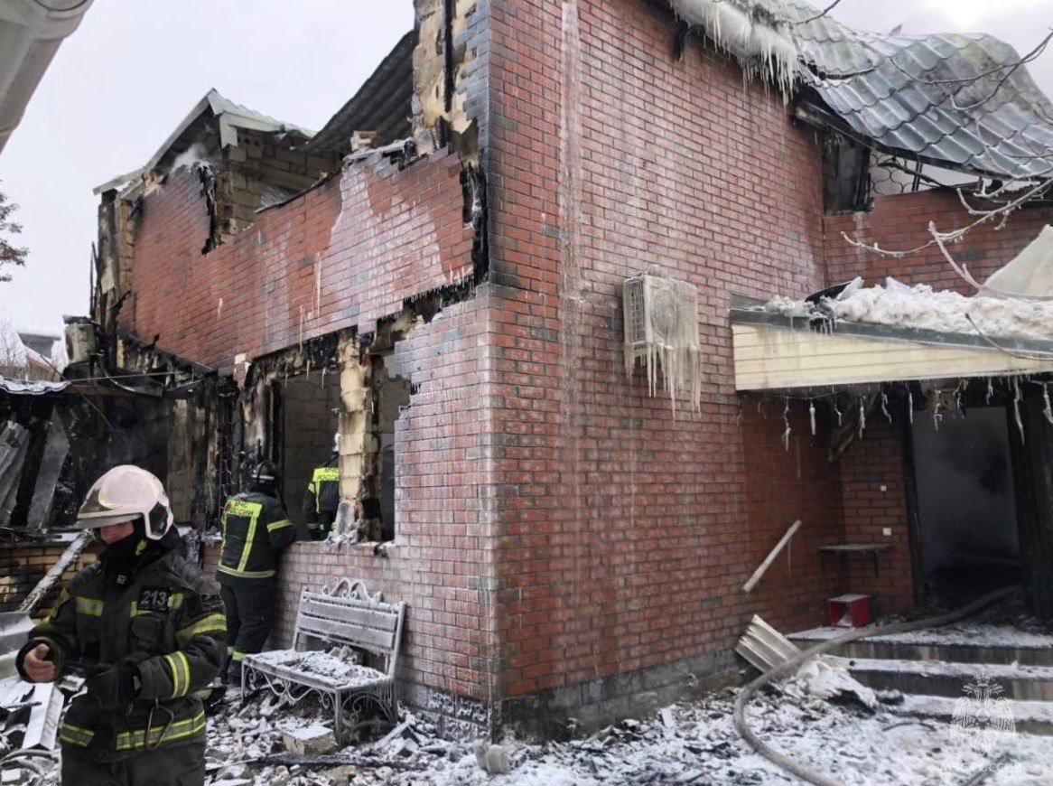 Пожар в Домодедово ГКУ МО &quotМособлпожспас&quot