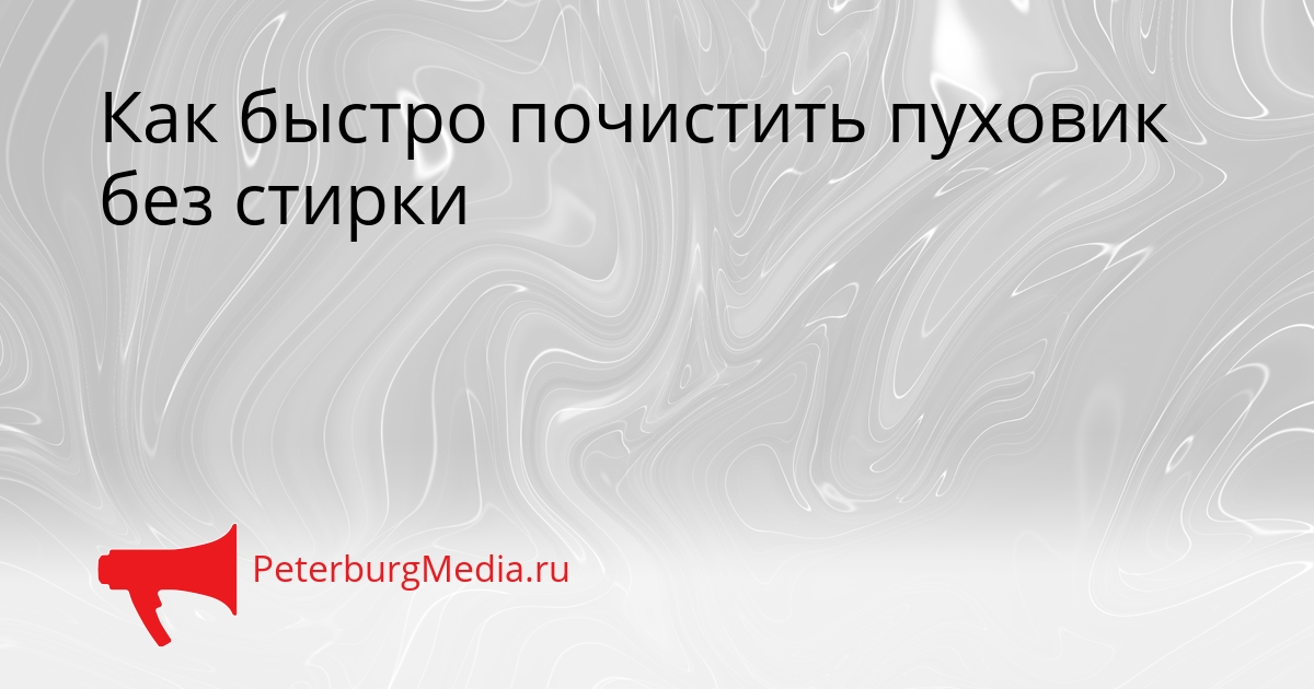 Как быстро почистить пуховик без стирки Сгенерировано