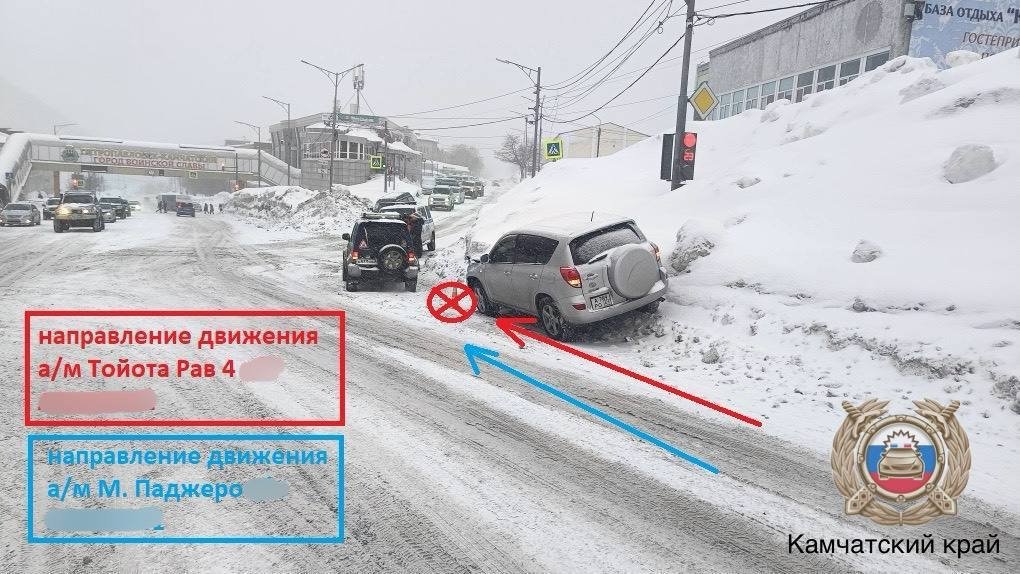 Место ДТП пресс-служба Госавтоинспекции Камчатского края