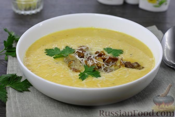 Сливочный суп-пюре с беконом russianfood.com