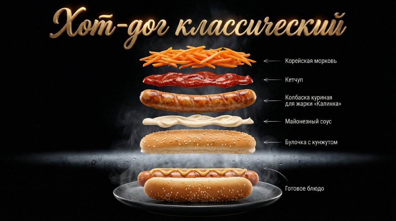 Рецепт классического хот-дога сгенерировано фото с помощью ChatGPT (18+)