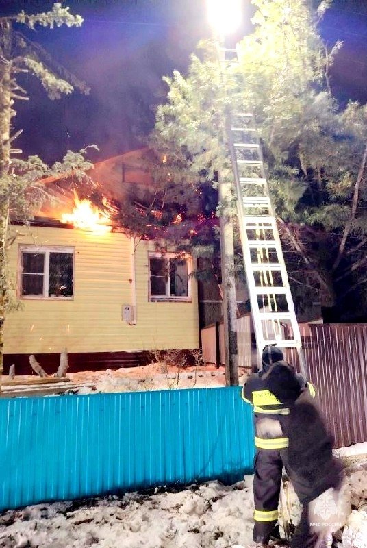 Пожар в доме МЧС ЕАО