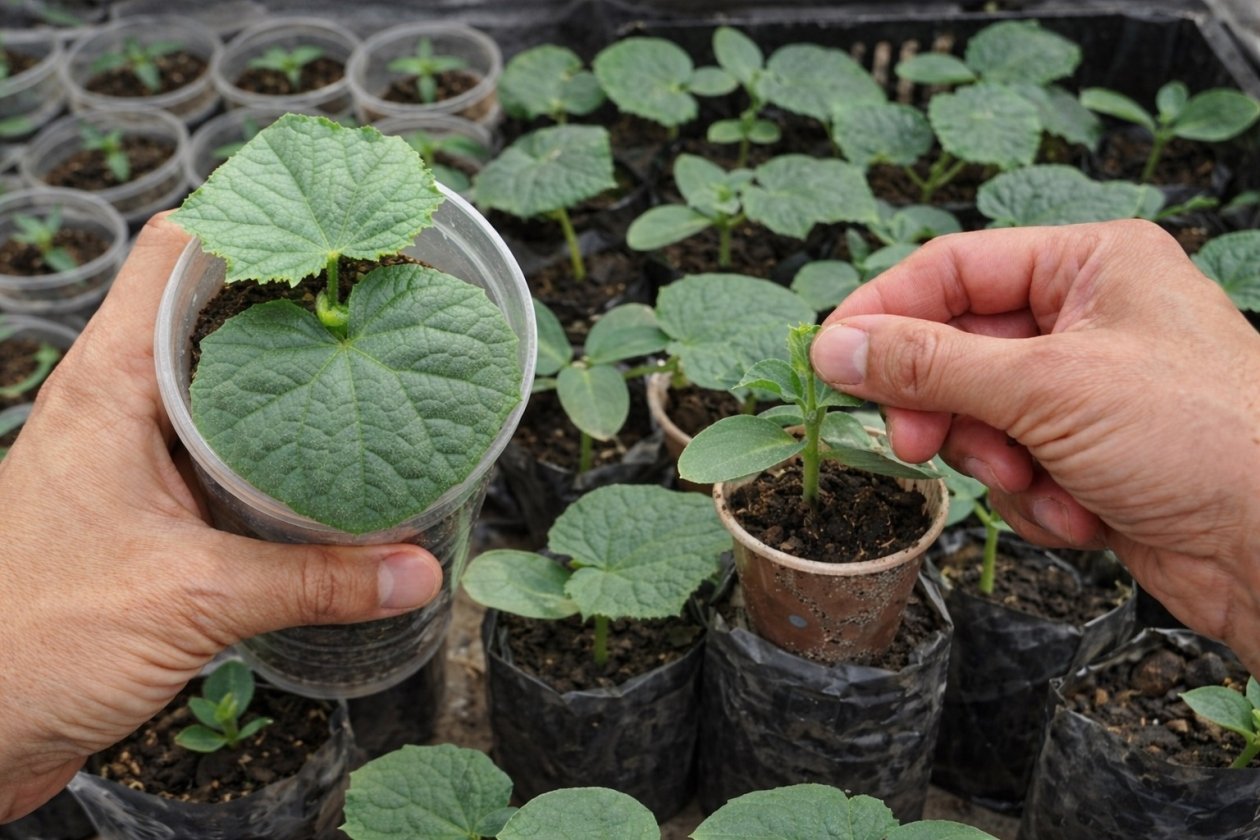 Рассада огурцов сгенерировано ИИ Qwenlm.ai (18+)