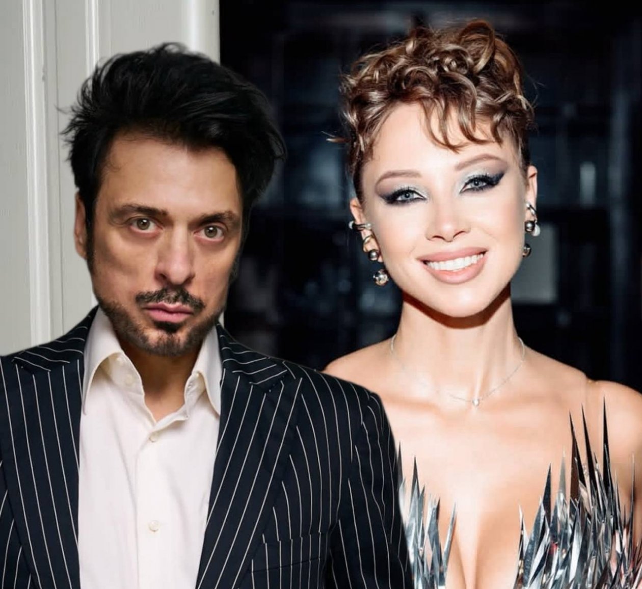 Владимир Тишко и Полина Диброва коллаж сгенерирован PrimaDonna.media на основе соцсетей знаменитостей