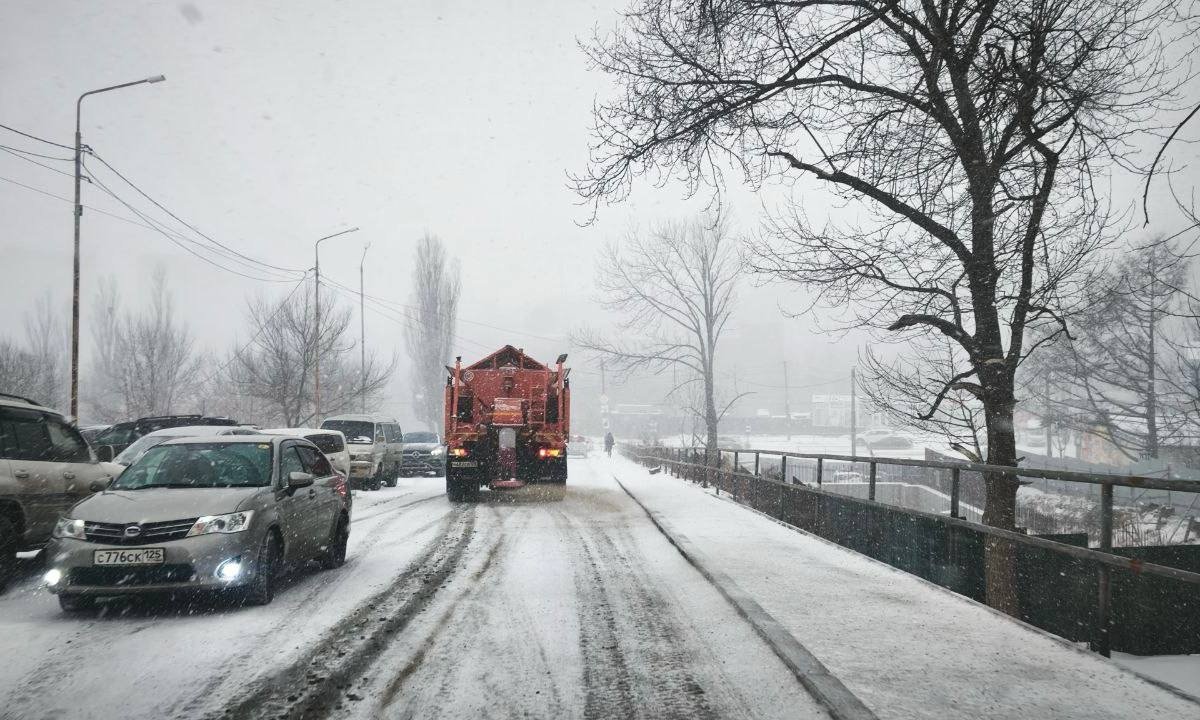Снегопад во Владивостоке усилился ТГ-канал &quotСодержание городских территорий I Владивосток&quot