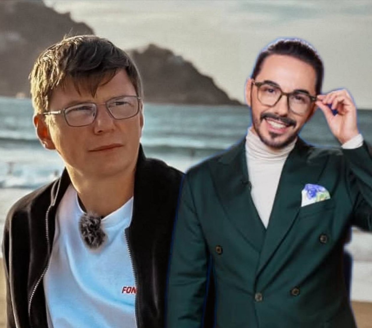 Андрей Аршавин и Тимур Родригез коллаж сгенерирован PrimaDonna.media на основе соцсетей знаменитостей