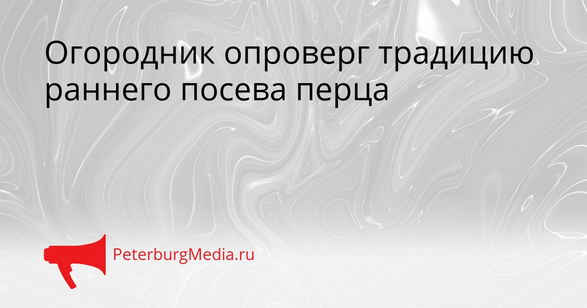 Огородник опроверг традицию раннего посева перца Сгенерировано