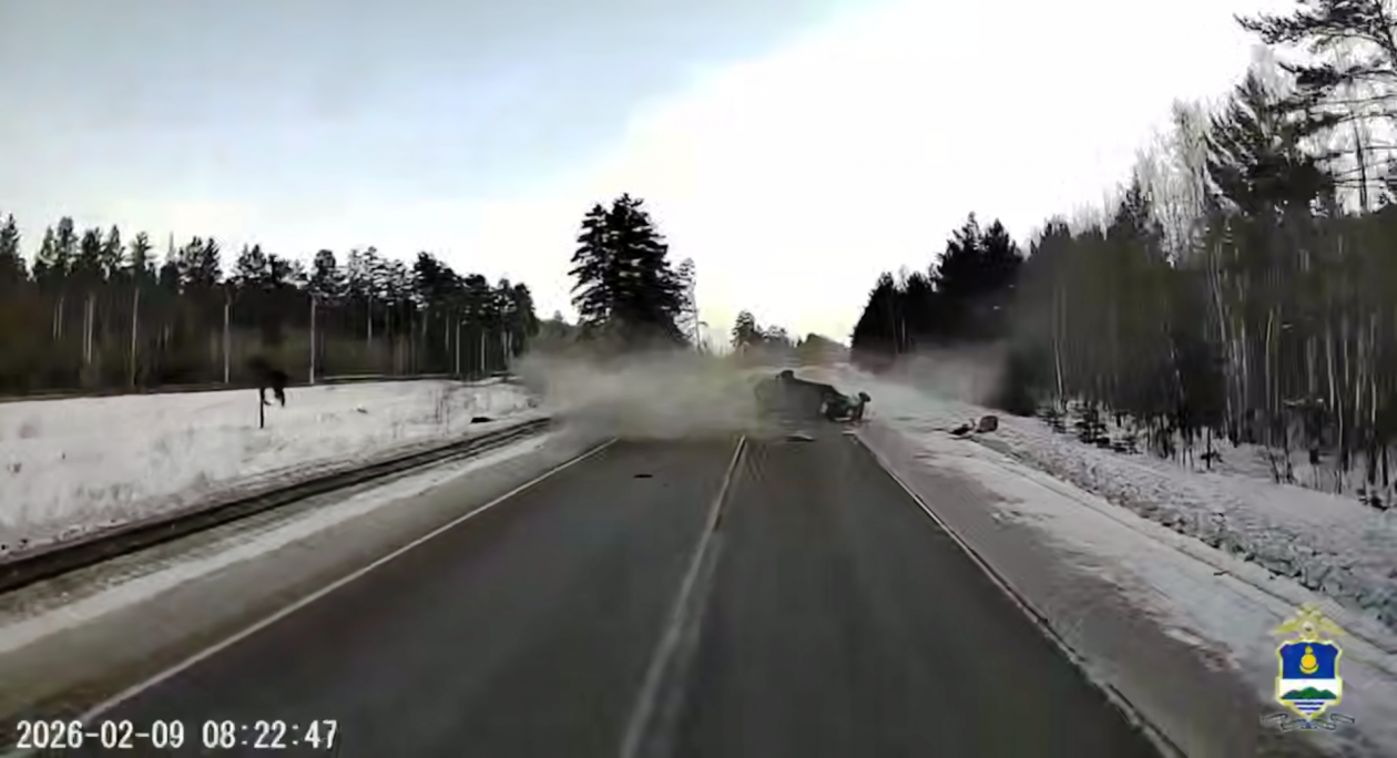 В ГАИ опубликовало видео лобового столкновения ГИБДД по Бурятии