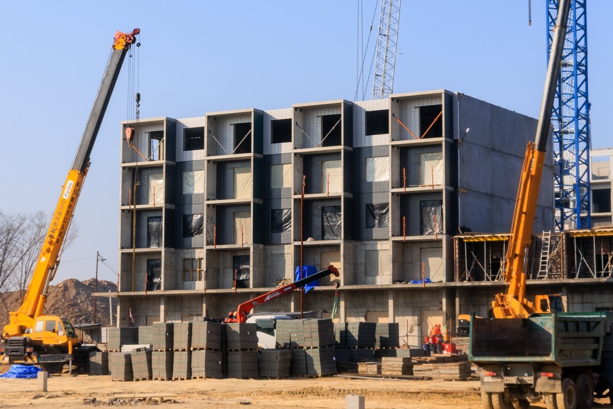 стройка, здание, стройплощадка, строительство, город Спутник Евгений  Кулешов, ИА PrimaMedia.ru