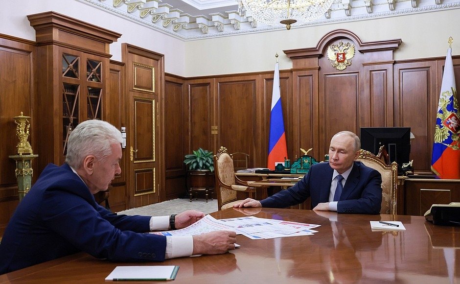 Мэр Москвы Сергей Собянин и президент России Владимир Путин Kremlin.ru