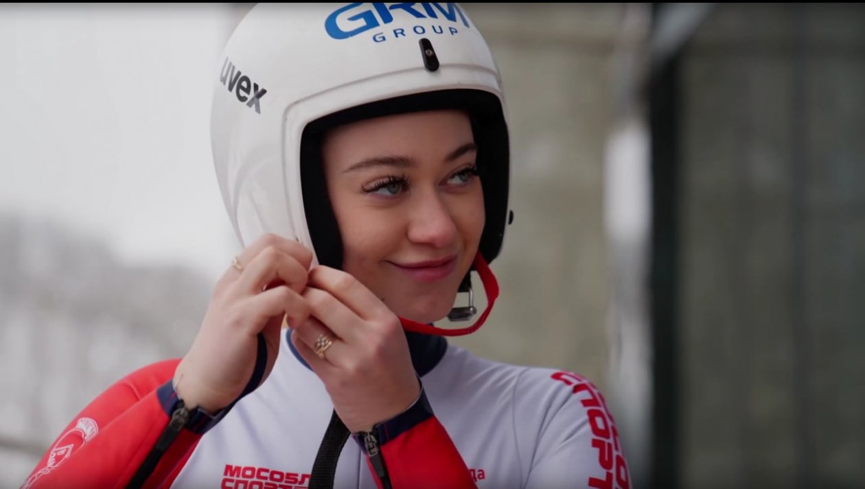 Дарья Олесик Скриншот видео из официальной группы &quotВК&quot(12+) Федерации санного спорта России&quot