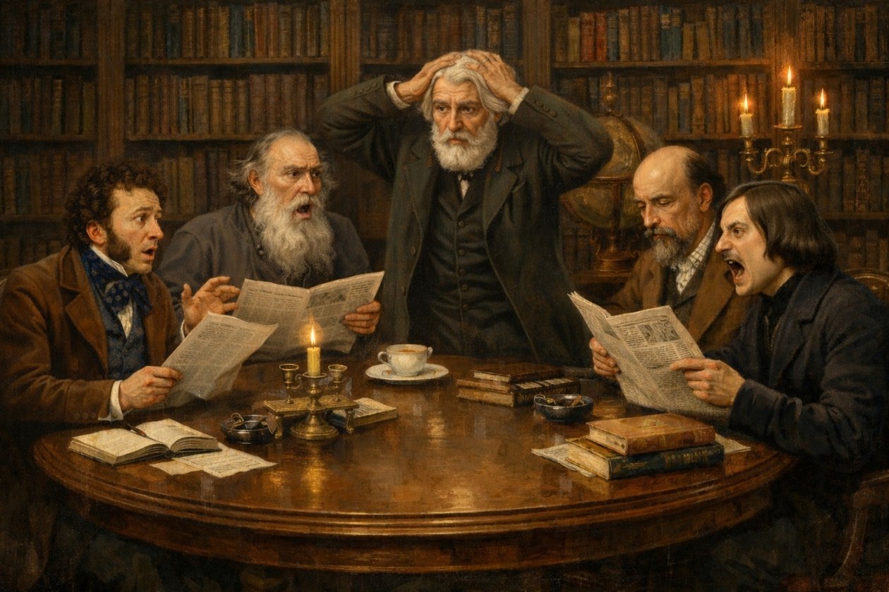 Русские писатели сгенерировано ИИ Qwenlm.ai (18+)