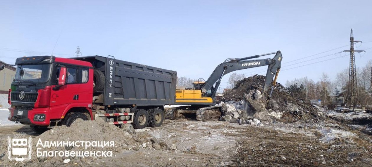 За год планируется очистить около 4 километров Бурхановки пресс-служба администрации Благовещенска