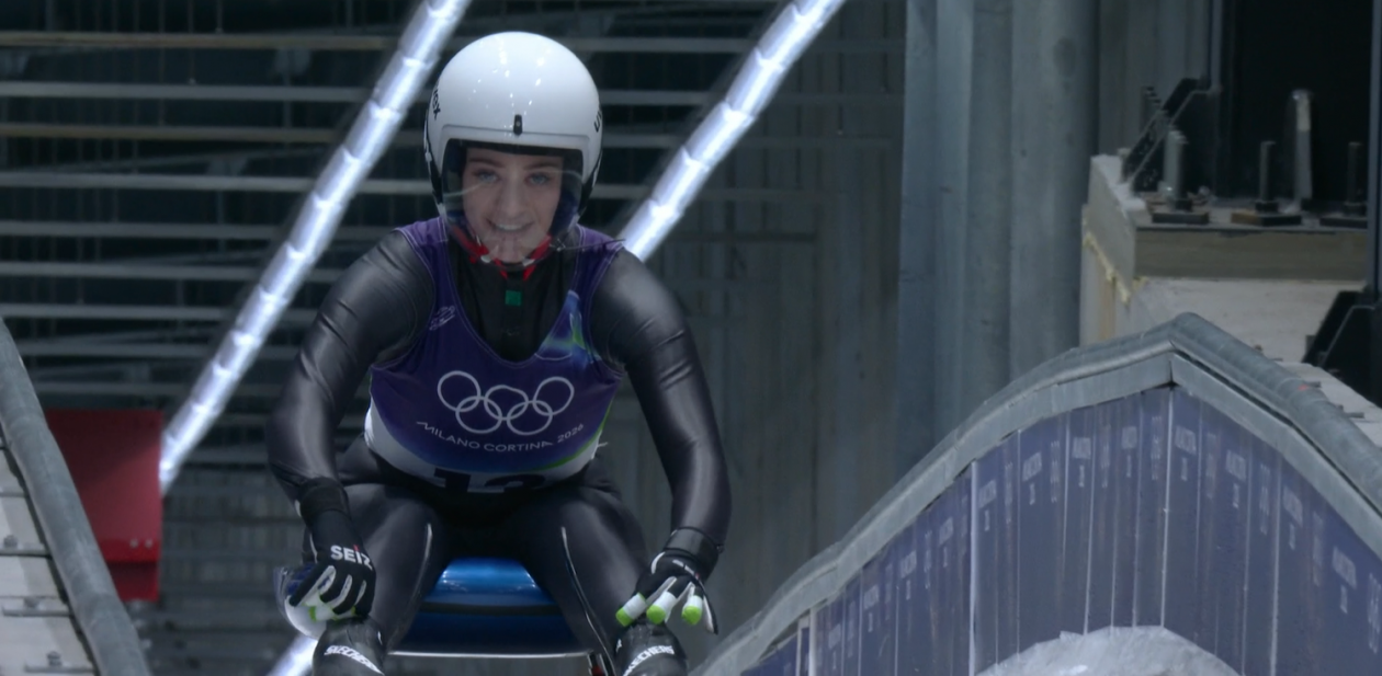 Уроженка Братска Дарья Олесик осталась довольна своим результатом на Олимпиаде Кадр из видеотрансляции