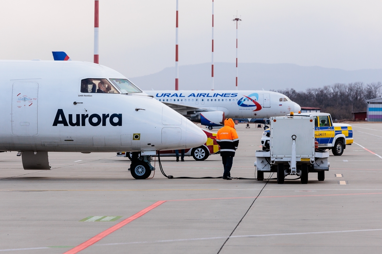 Международный аэропорт Владивосток, полёт, самолет, Евгений Кулешов, ИА PrimaMedia