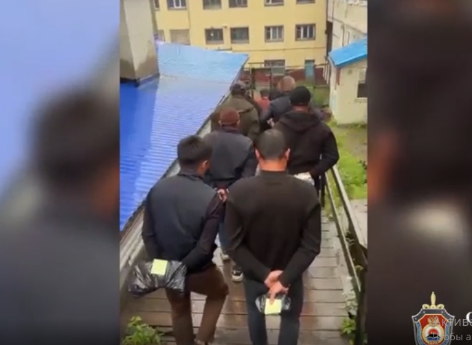 Незаконные мигранты. Оперативная съемка УФСБ России по Камчатскому краю