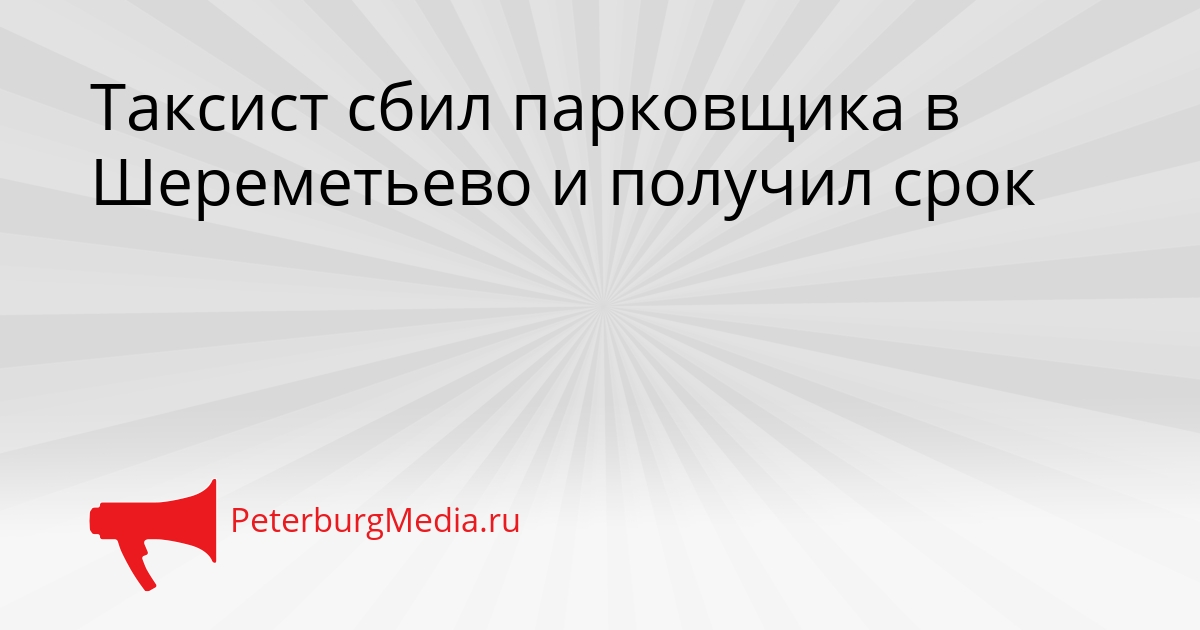 Таксист сбил парковщика в Шереметьево и получил срок Сгенерировано