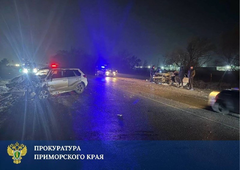 Место ДТП тг-канал (18+) прокуратуры Приморского края