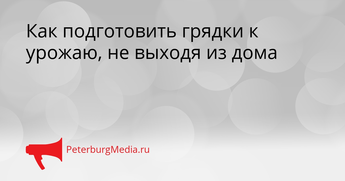 Как подготовить грядки к урожаю, не выходя из дома Сгенерировано