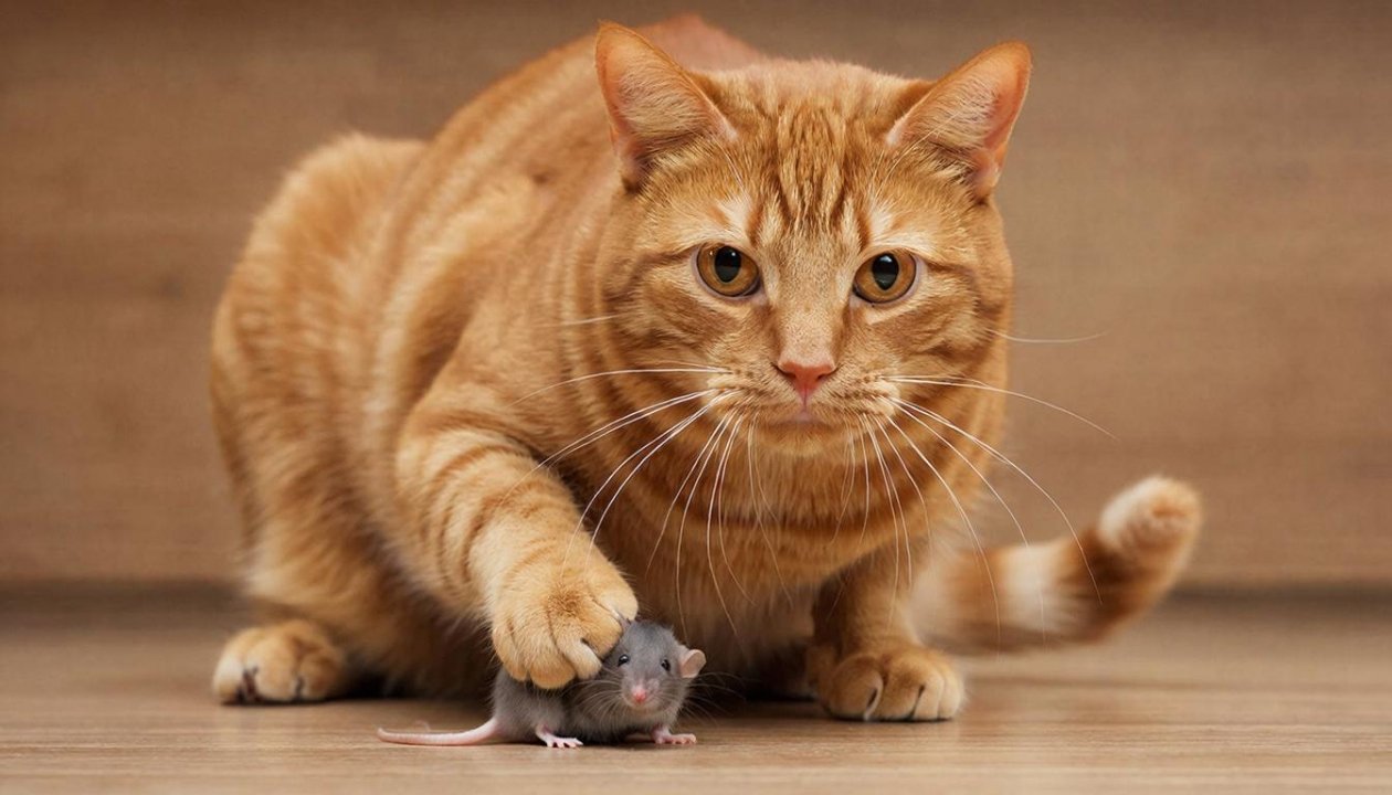 Не милашка, а гроза грызунов: 5 котов с инстинктом хищника - в 100 раз лучше мышеловки ИИ Kandinsky (18+)