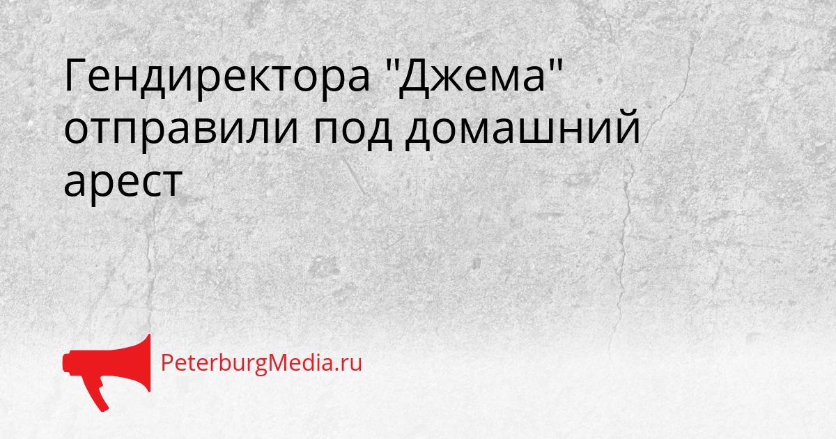 Гендиректора &quotДжема&quot отправили под домашний арест Сгенерировано