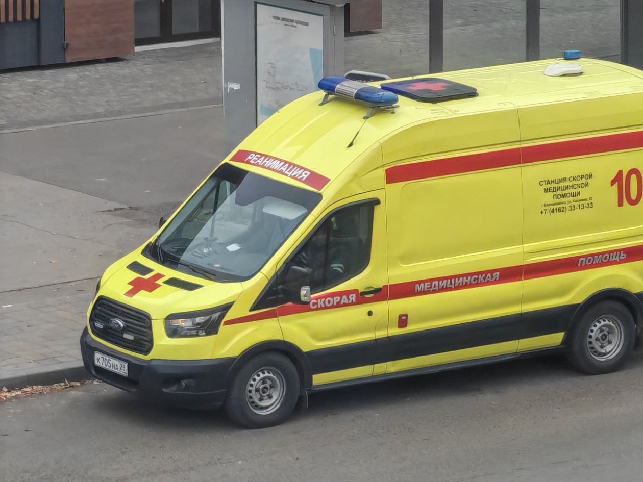 В 13 километрах от жуткой аварии автомобиль скорой помощи вспыхнул Юлия Ожегова, ИА PriamurMedia